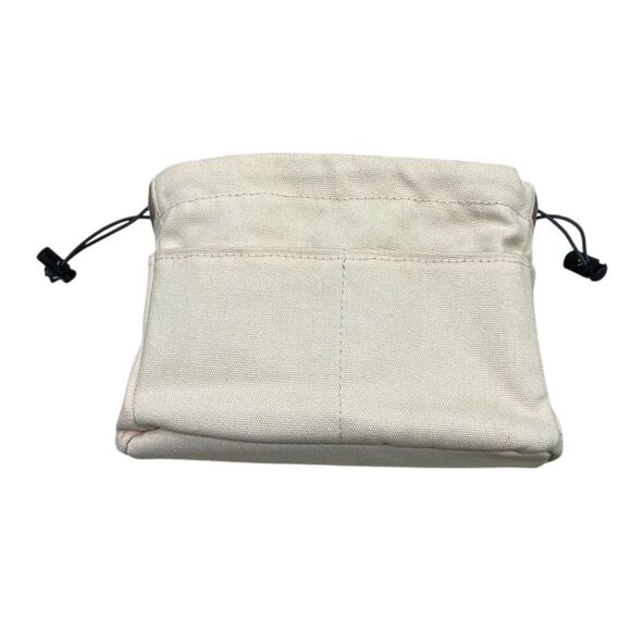 Happy Wahine Beige Canvas Bag Women's Drawstring Purse Organizer - Picture 4 of 5